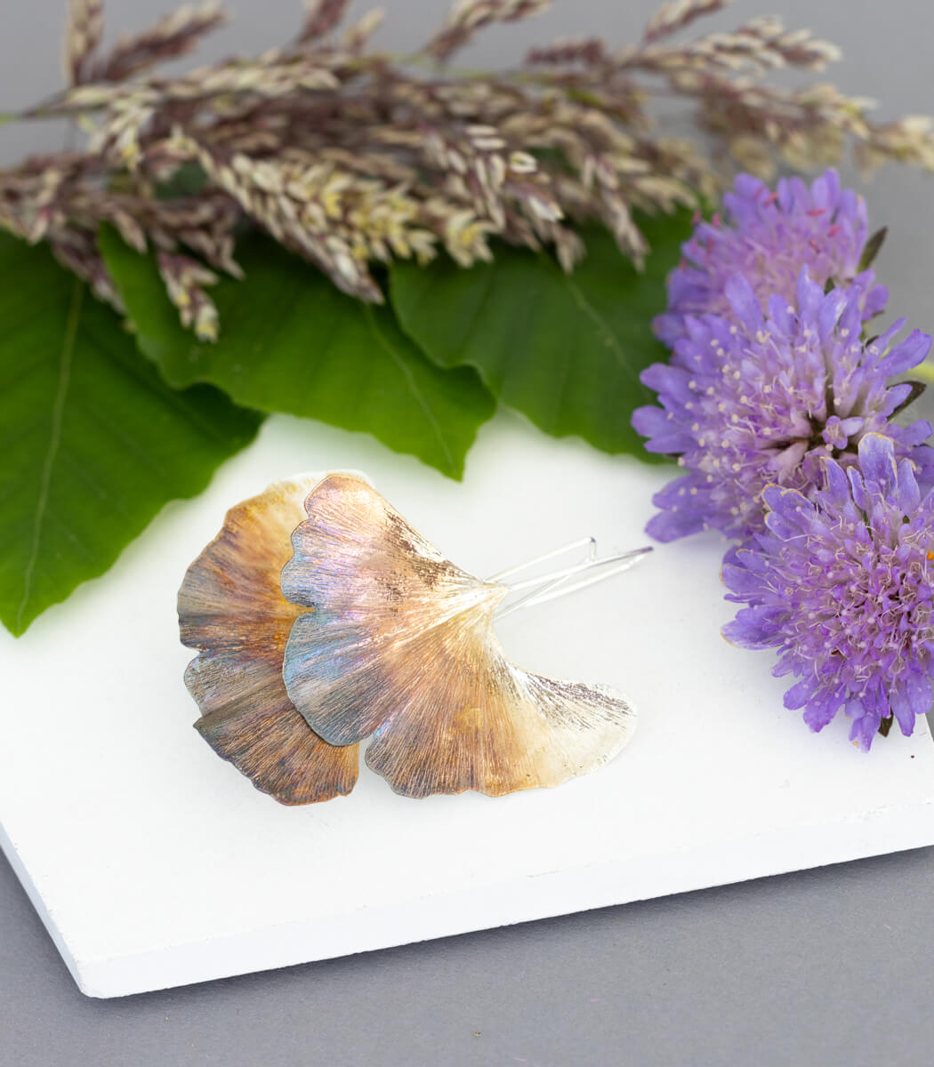 Ginkgo Ohrhänger Silber