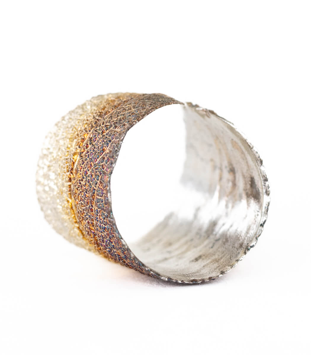 Salbei Ring Silber Gr. 57, weiteres Unikat, getragen an der Hand – goodrun