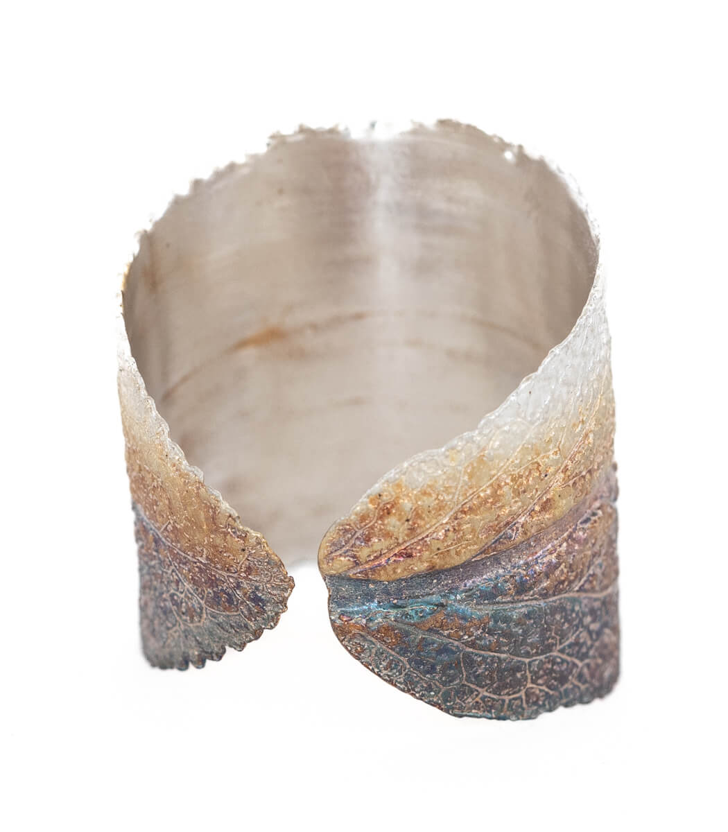 Silber Ring Salbei Gr. 60 – am Finger getragen, Naturschmuck Unikat von goodrun