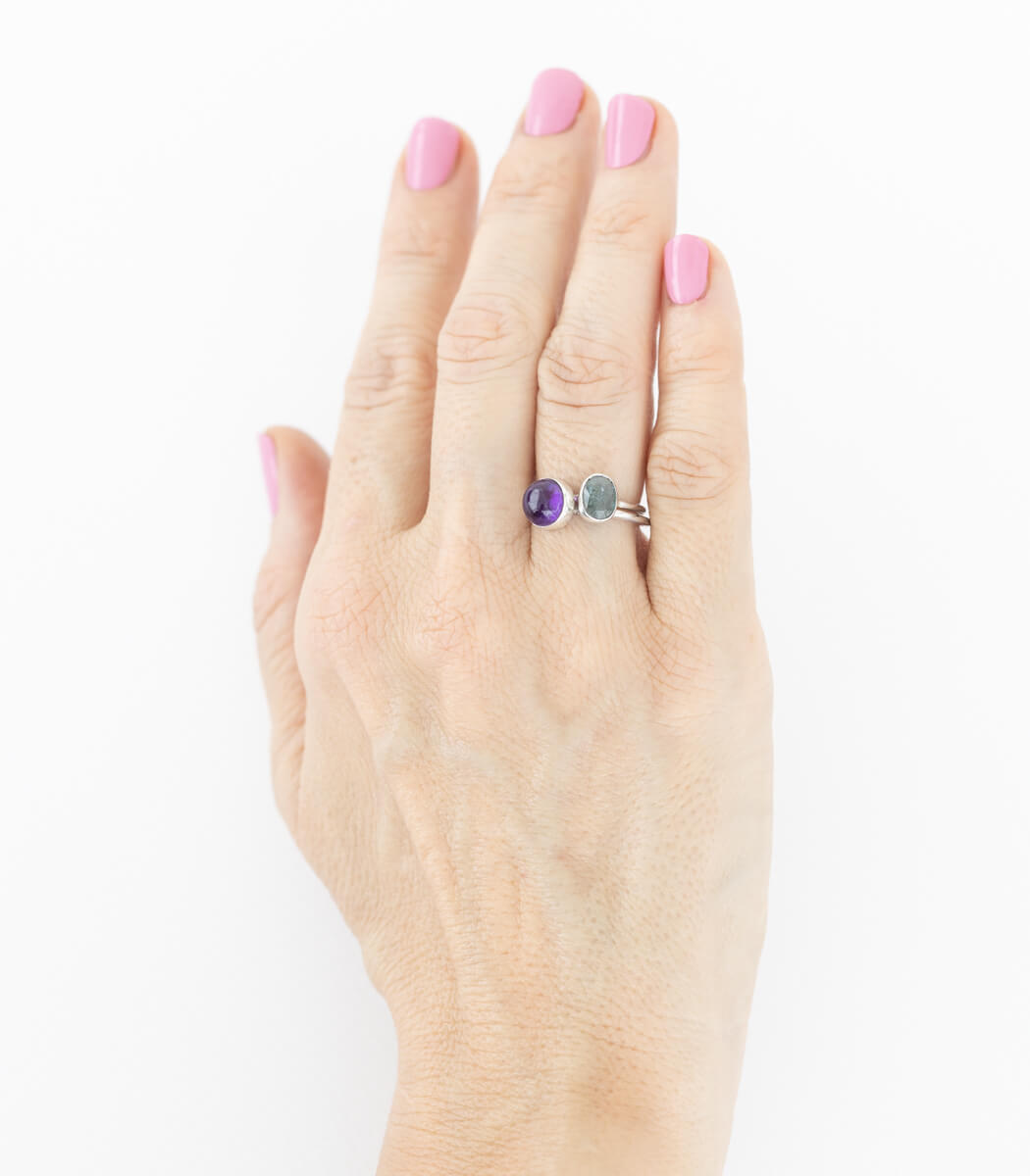Kyanit blau Ring Silber Gr. 53