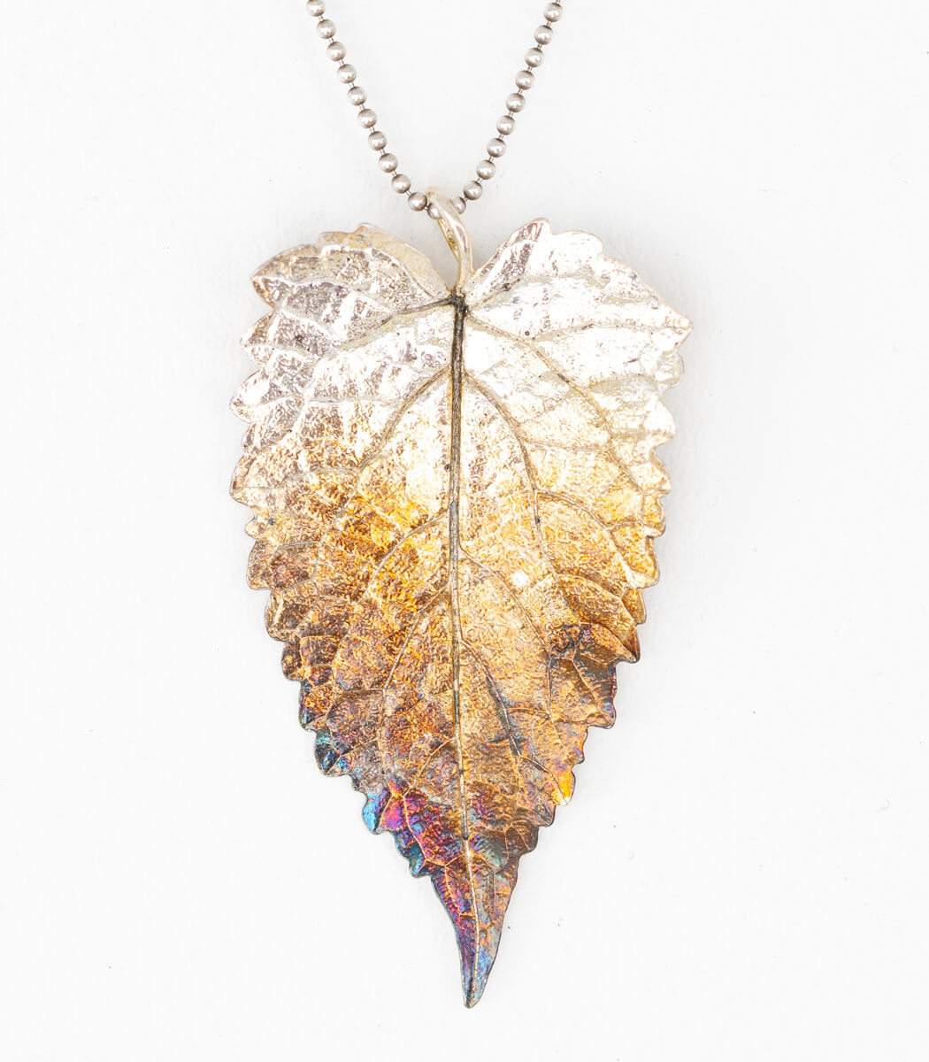 Silber Anhänger Salbeiblatt – handgefertigter Naturschmuck aus echtem Salbeiblatt, Recyclingsilber goodrun