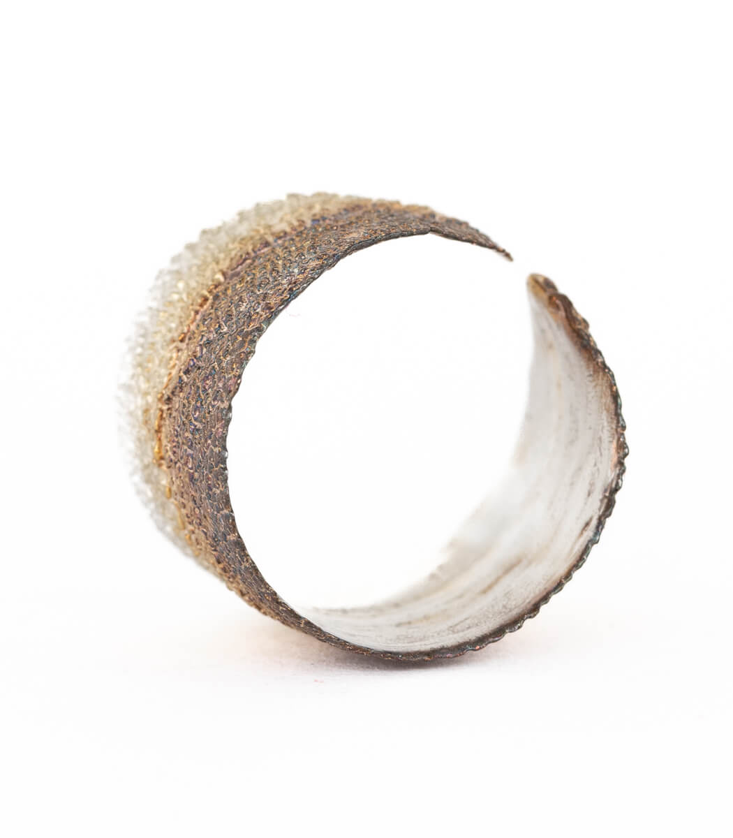 Silber Ring Salbei Gr. 59 weiteres Unikat – am Finger getragen, Naturschmuck goodrun