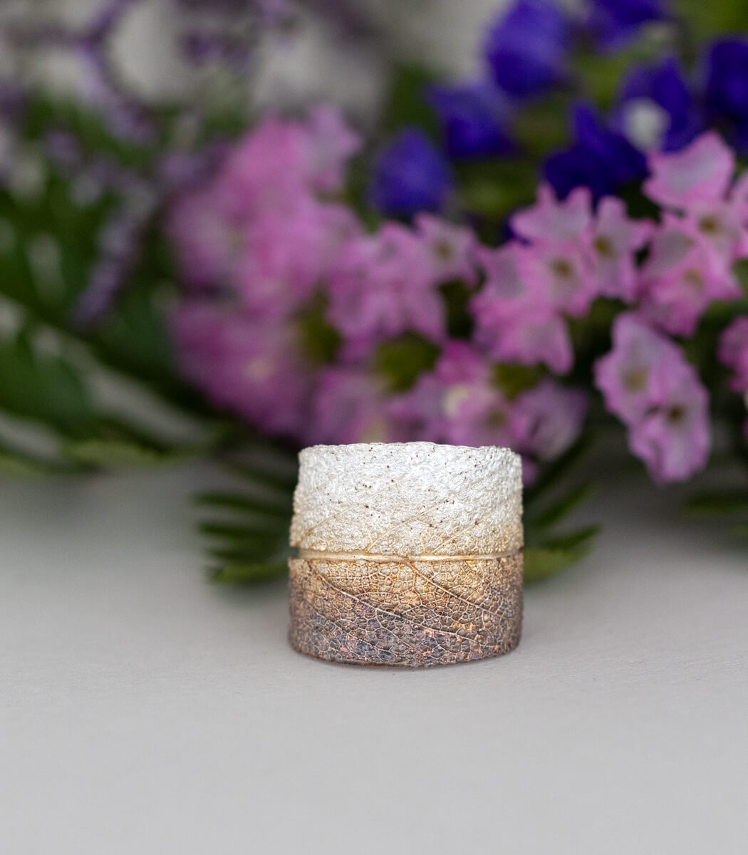 Salbei Ring Silber Gr. 57, handgefertigt, echtes Salbeiblatt, Unikat – goodrun