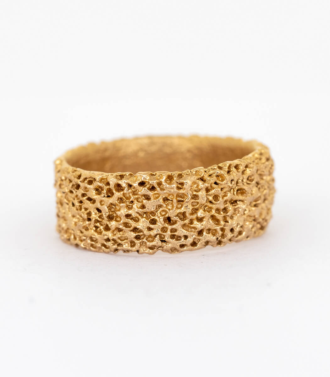 Bronze ring coral structure size 57