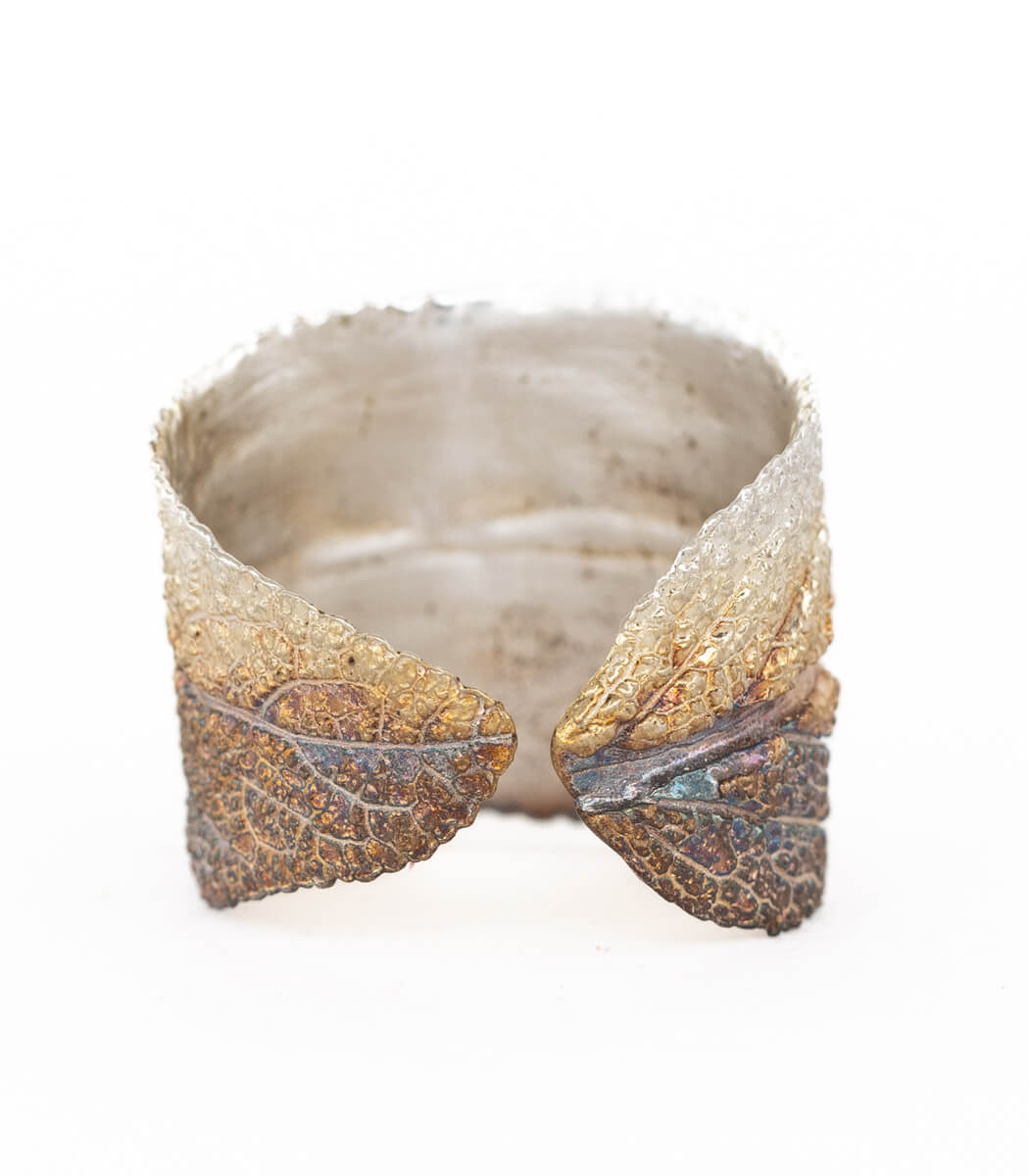 Silber Ring Salbei Gr. 59 weiteres Unikat – Nahaufnahme Blattstruktur, Recyclingsilber goodrun