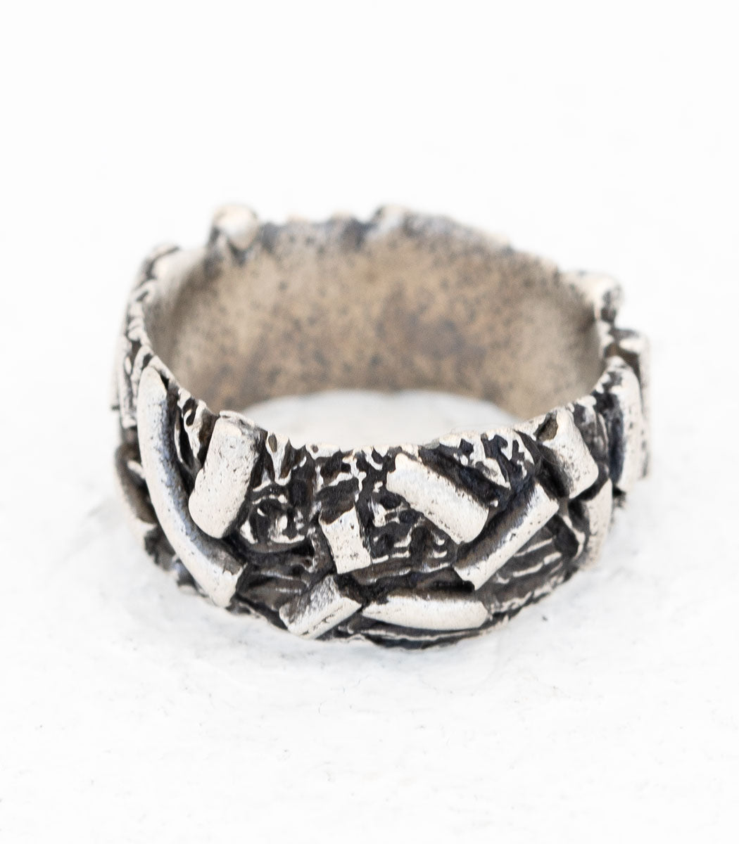 Silber Ring Rollsplitt Gr. 52