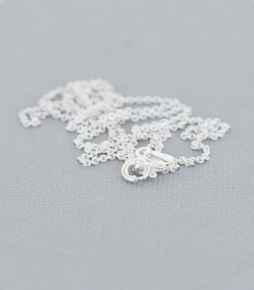 Feine Silber Ankerkette getragen – elegante Trägerkette für Naturschmuck Anhänger, goodrun Schmuck