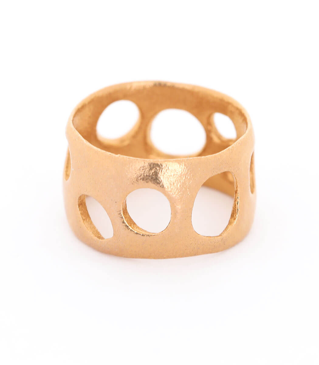 Bronze Ring Lochgestein Gr. 54