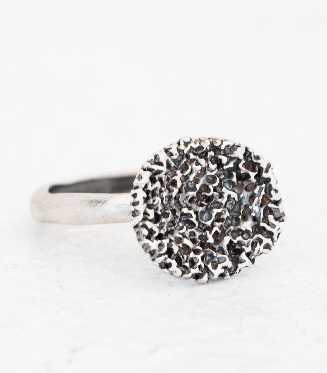 Silber Ring Korallenstruktur Gr. 55