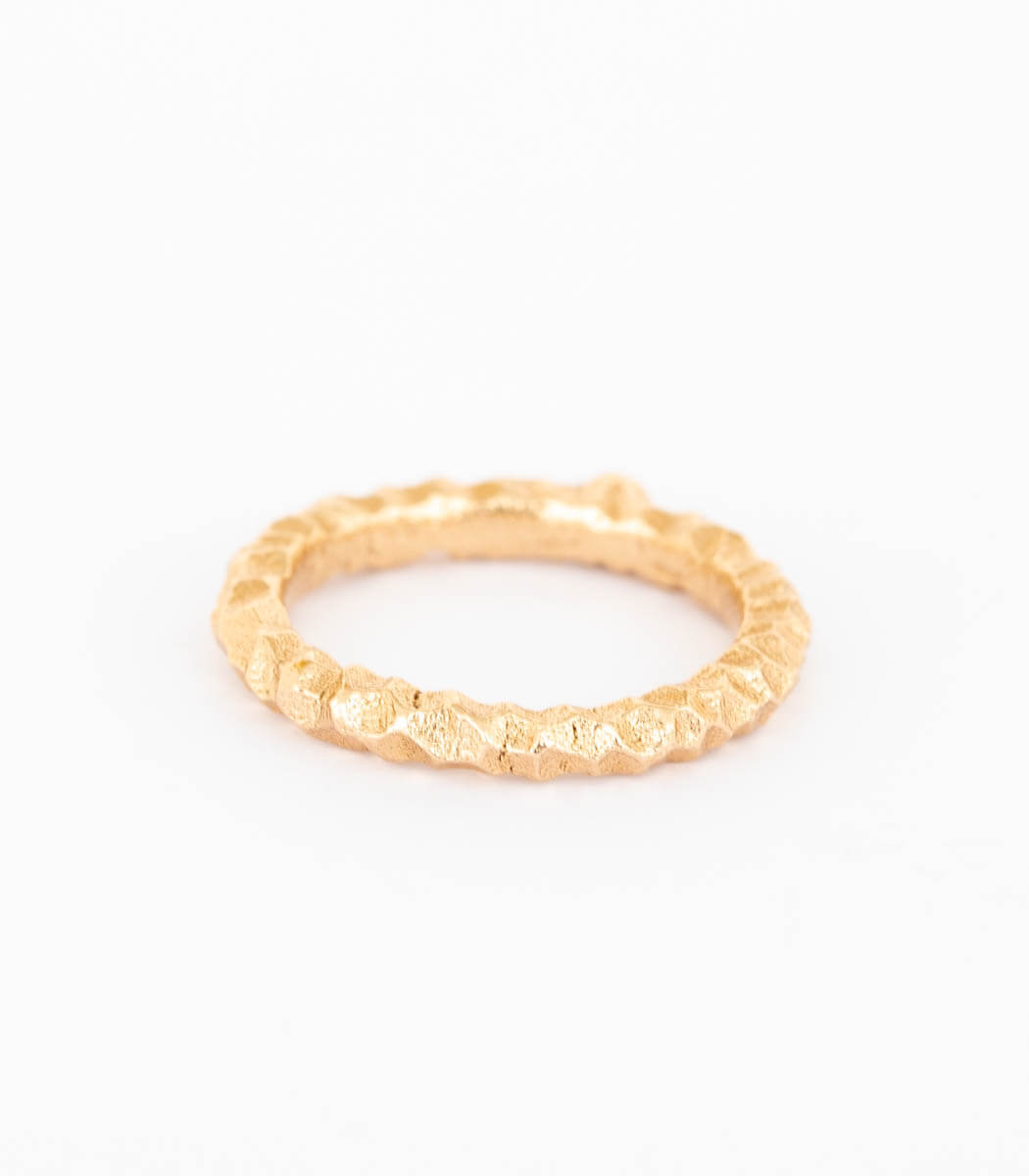 Bronze Ring facettiert Gr. 56