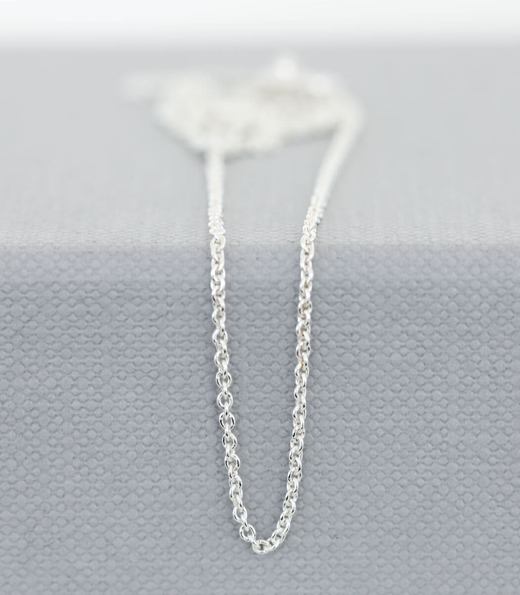 Silber Ankerkette fein – klassische Ankerkette aus Sterlingsilber, ideal für Naturschmuck Anhänger von goodrun