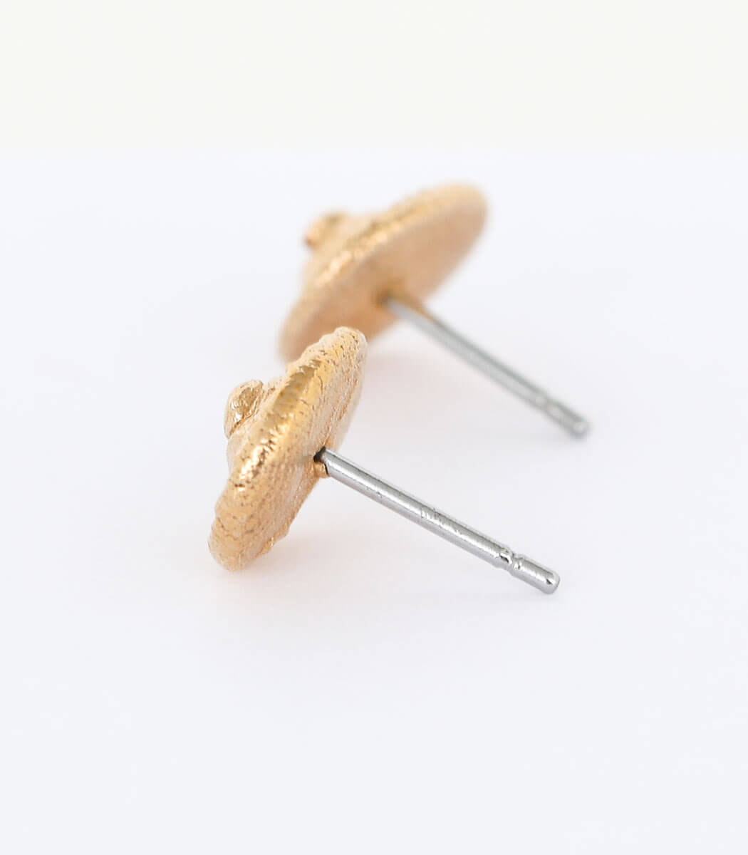 Bronze Ohrstecker Seeigel