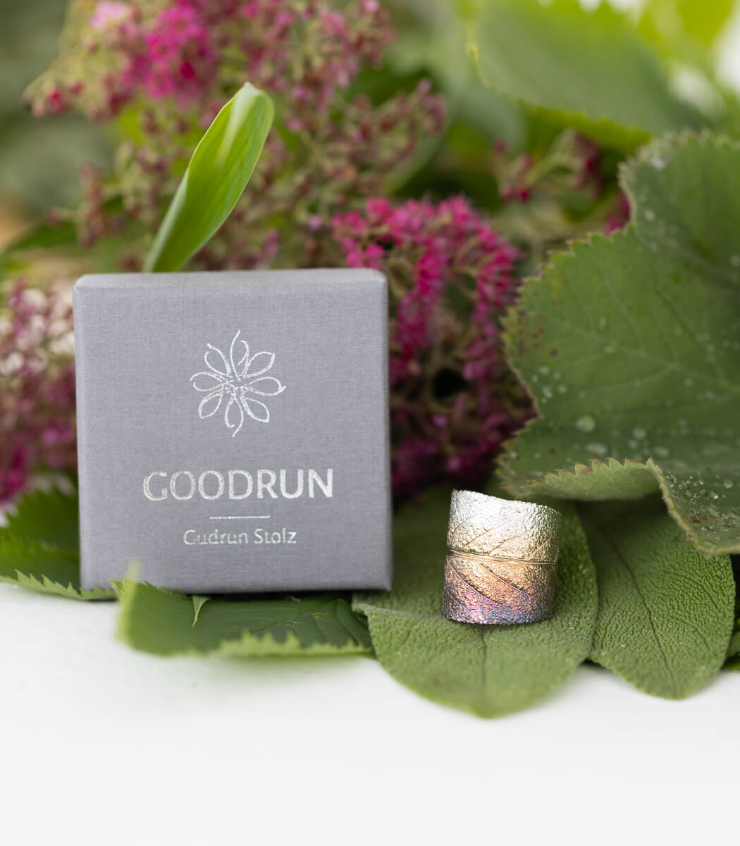 Silber Ring Salbei Gr. 53 neues Unikat – handgefertigter Naturschmuck aus echtem Salbeiblatt goodrun