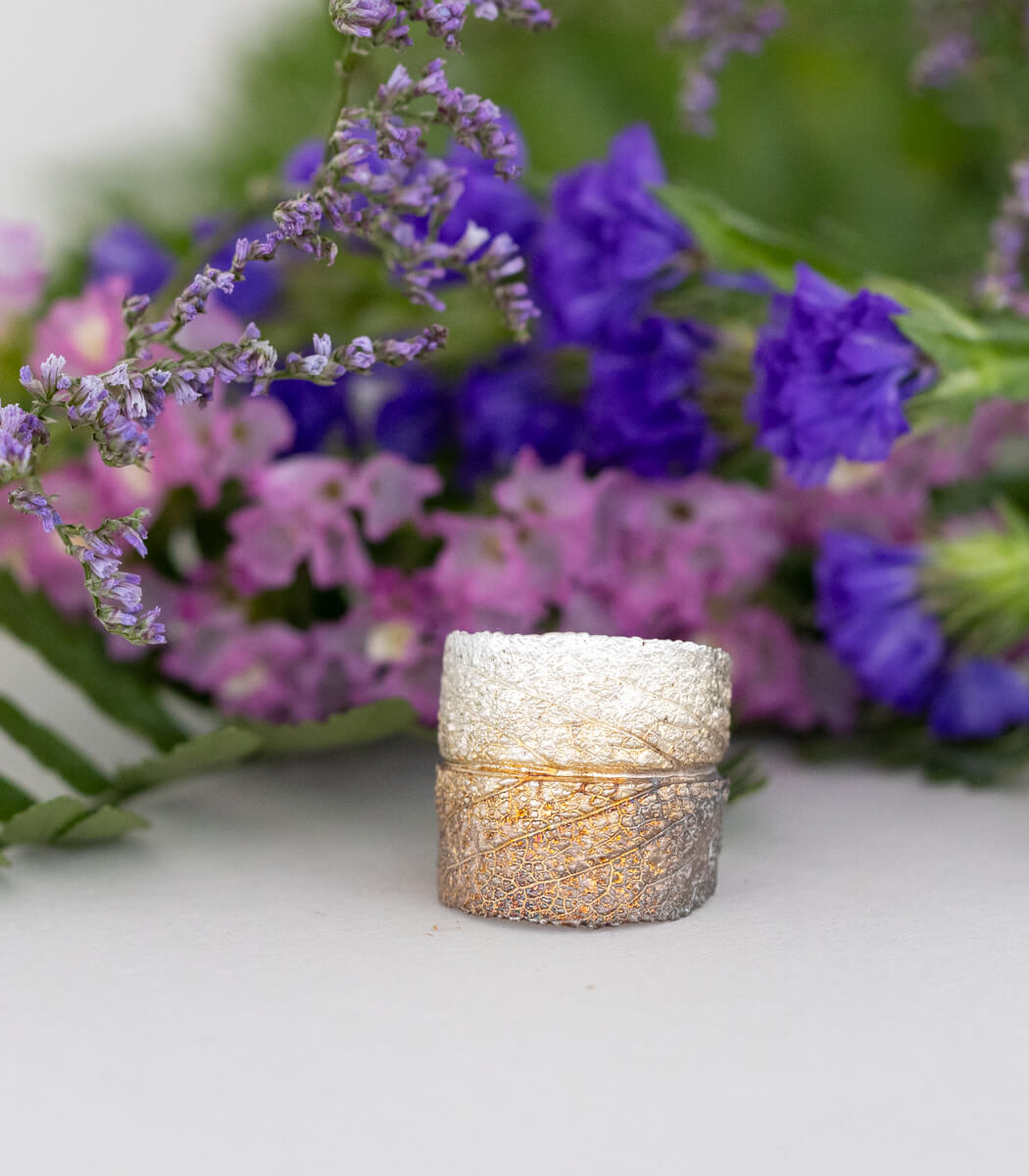 Salbei Ring Silber Gr. 60, weiteres Unikat, Recyclingsilber handgefertigt – goodrun