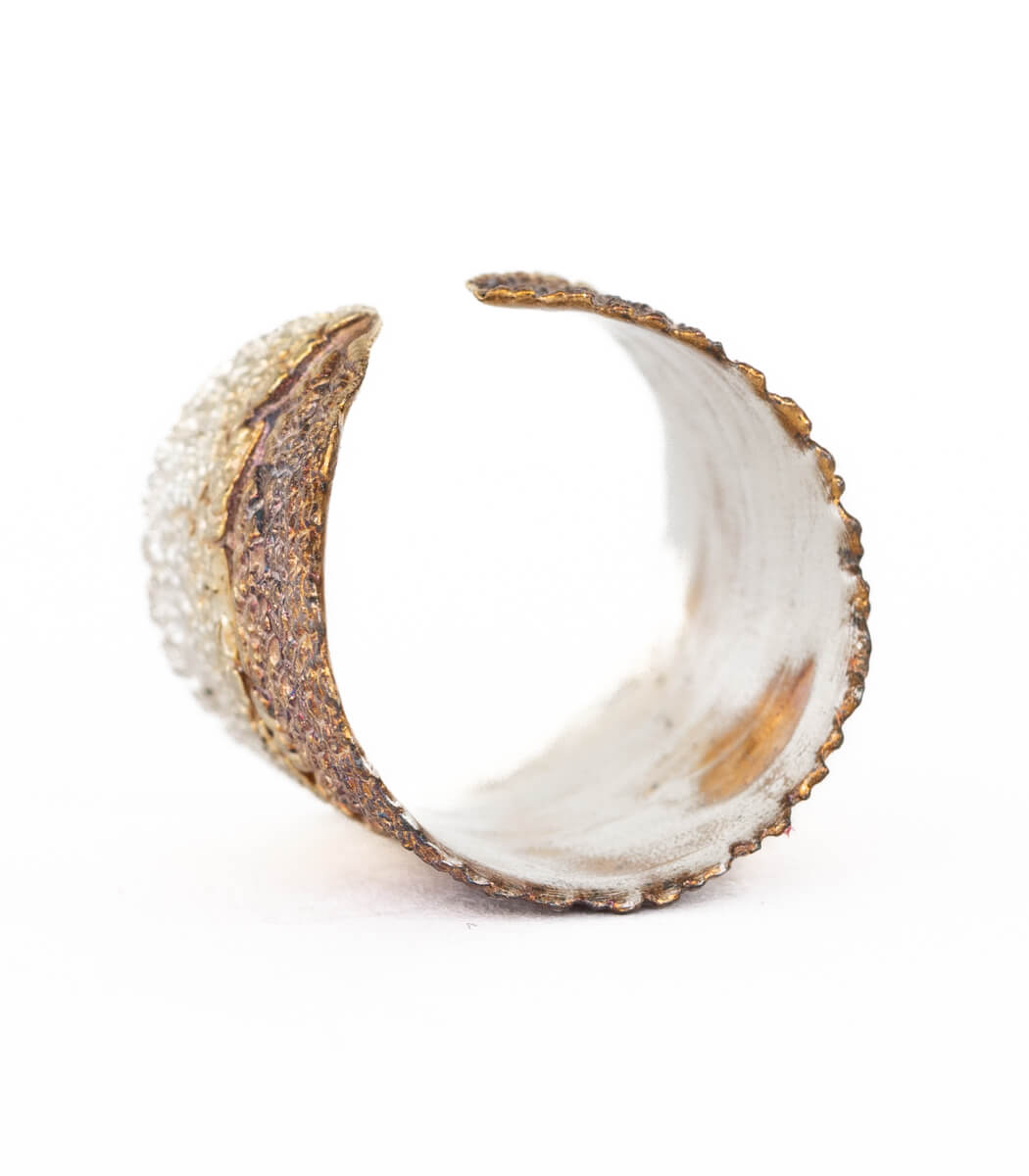 Silber Ring Salbei Gr. 53 weiteres Unikat – am Finger getragen, Naturschmuck goodrun