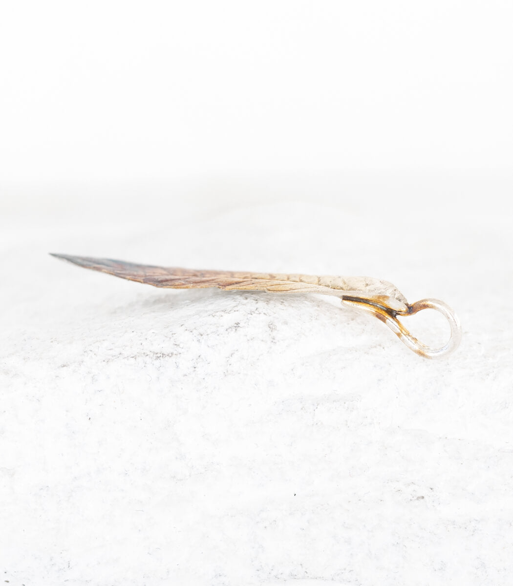Silber Anhänger Zitronenverbene zweites Unikat – Rückseite, Naturschmuck Unikat goodrun