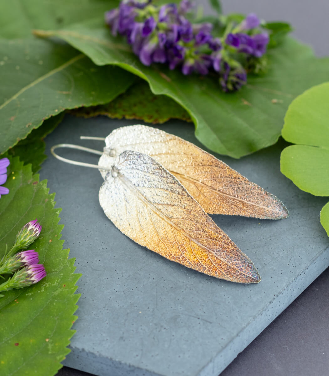 Salbeiblatt Ohrhänger Silber