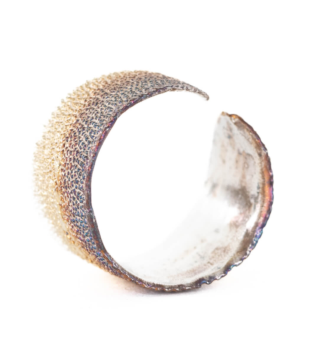 Silber Ring Salbei Gr. 53 weiteres Unikat – am Finger getragen, Naturschmuck goodrun