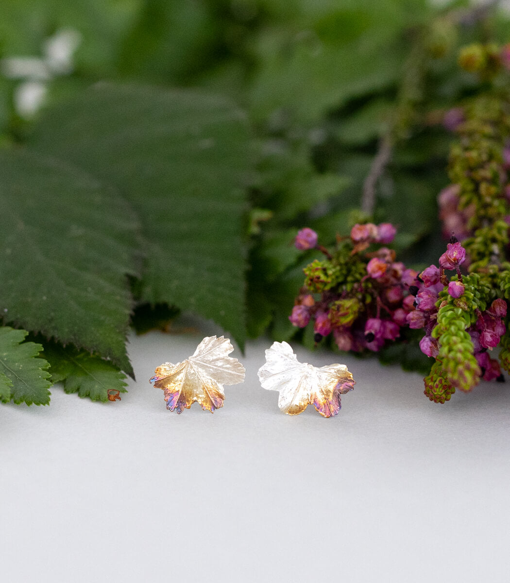 Lady's Mantle Stud Earrings Silver