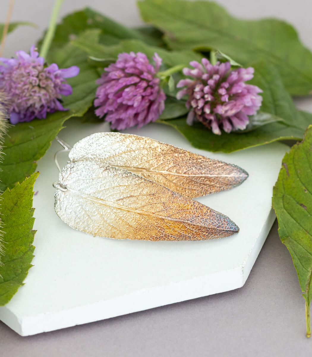 Salbeiblatt Ohrhänger Silber