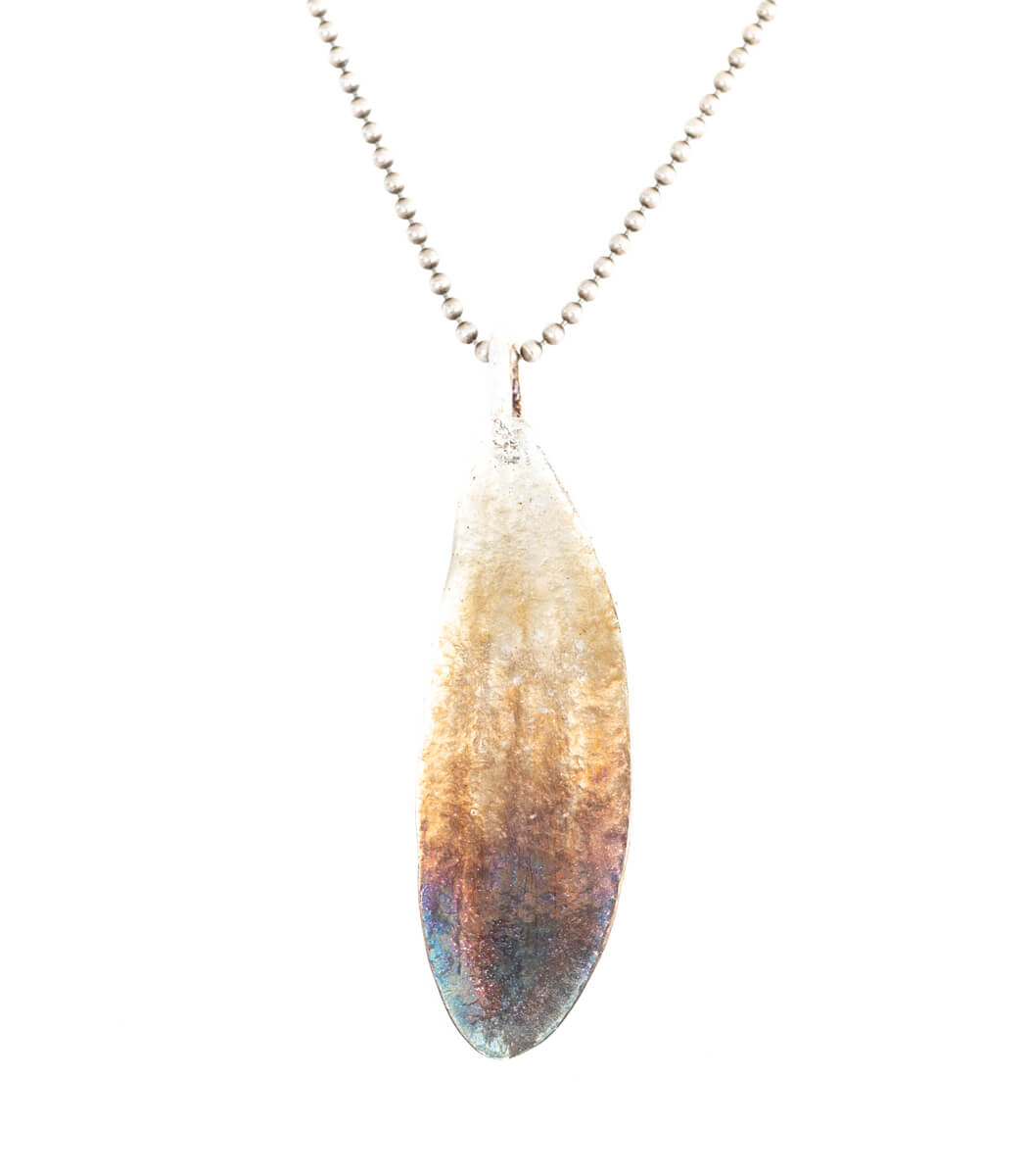 Silber Anhänger Mistel – handgefertigter Naturschmuck aus echter Mistel, Recyclingsilber goodrun