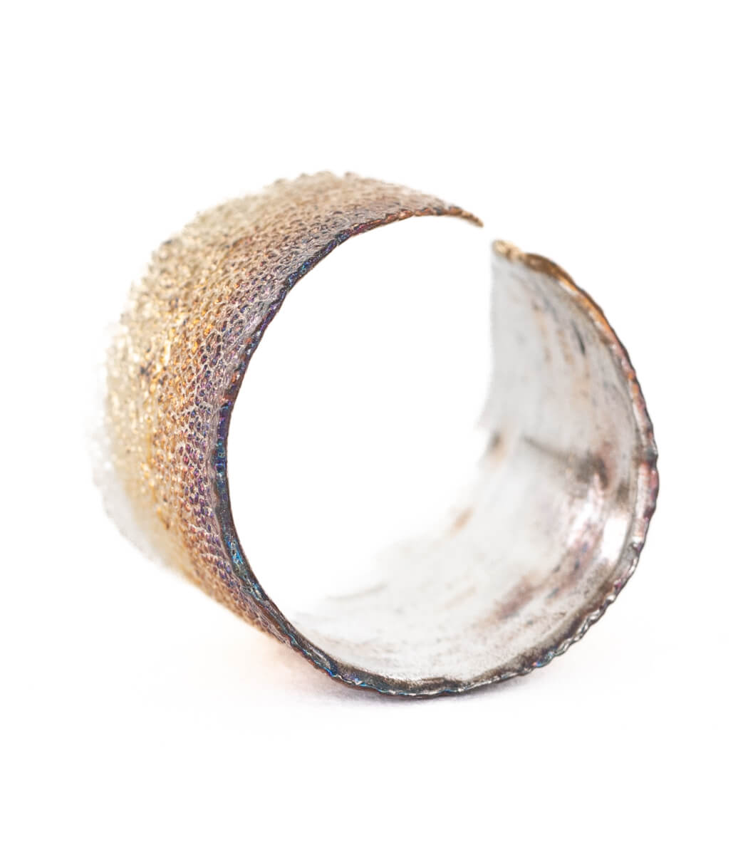 Silber Ring Salbei Gr. 49 – am Finger getragen, Naturschmuck Unikat von goodrun