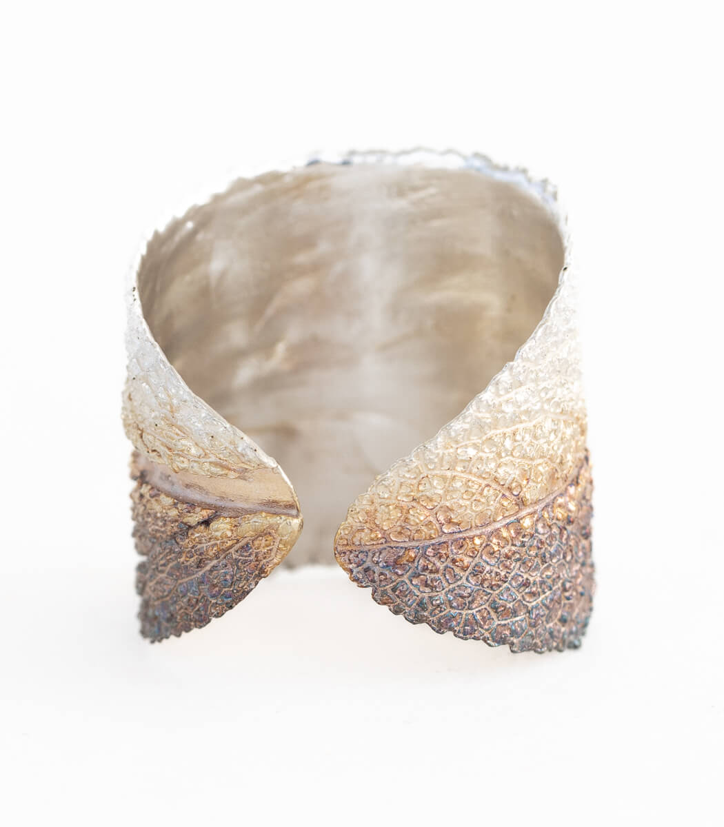 Silber Ring Salbei Gr. 57 – am Finger getragen, Naturschmuck Unikat von goodrun