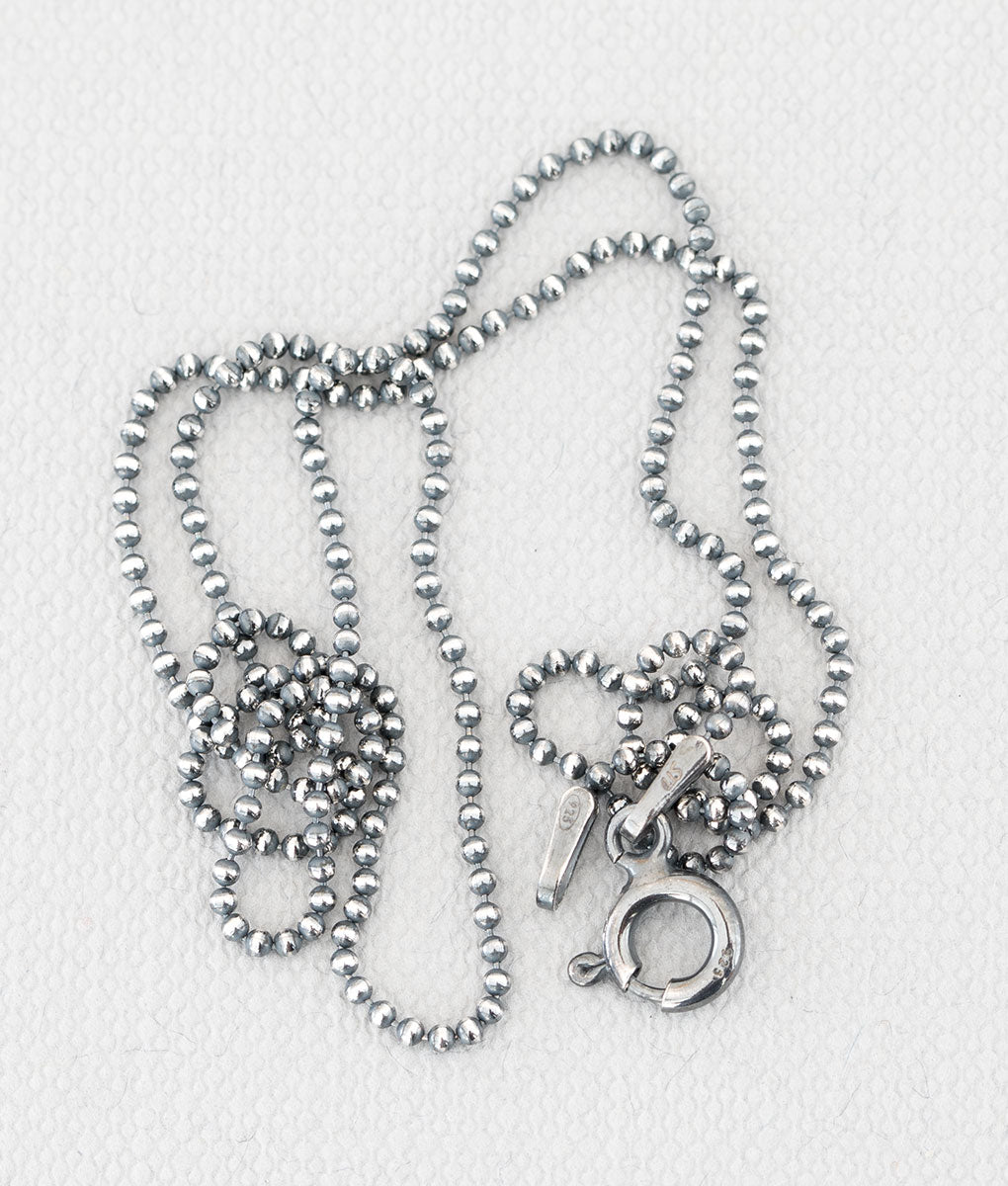 Silber Kugelkette geschwärzt – elegante schwarze Silberkette, ideal als Träger für Naturschmuck Anhänger – goodrun