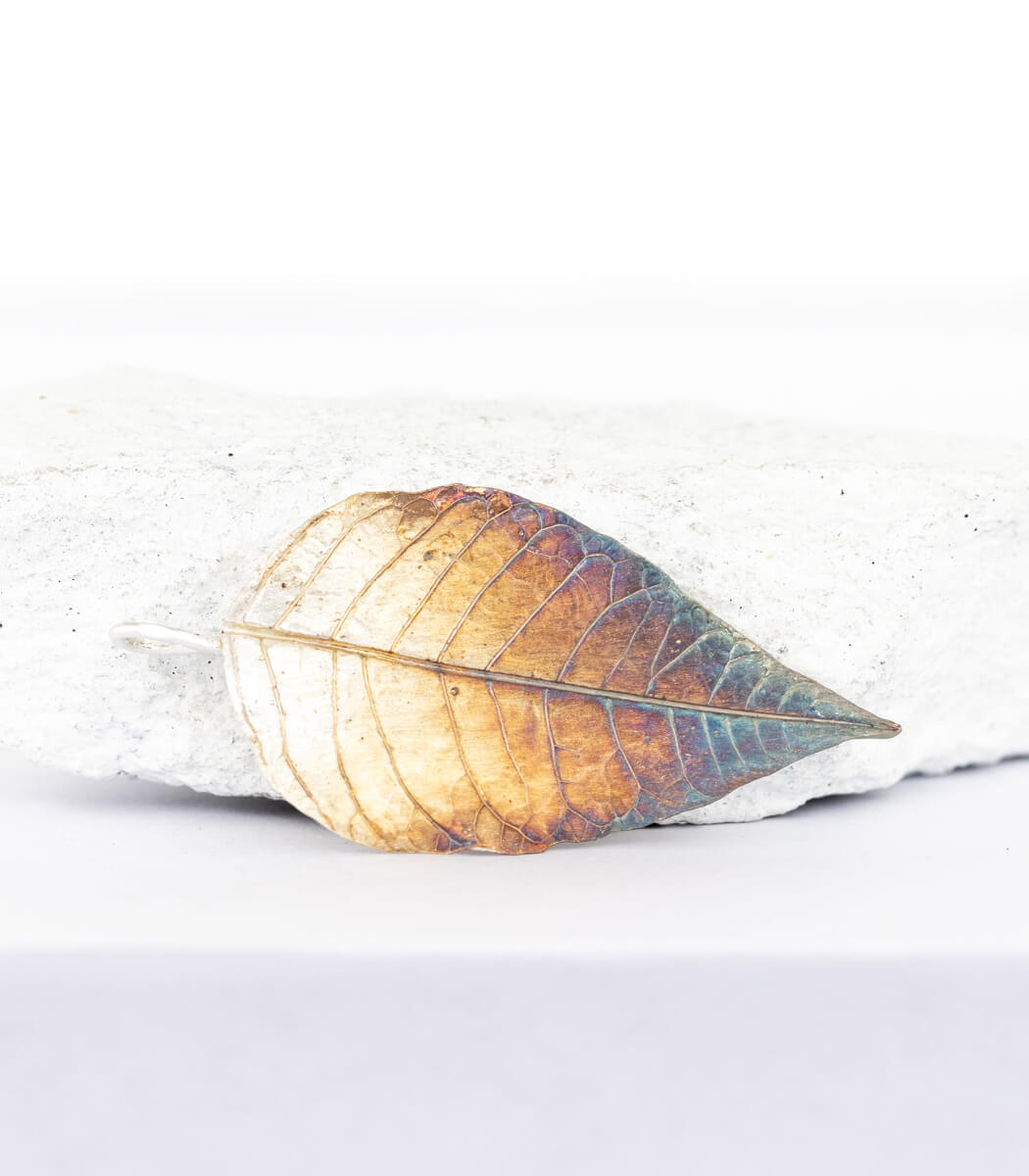 Silber Anhänger Weihnachtsstern – zweites Stück Rückseite, Naturschmuck aus Recyclingsilber