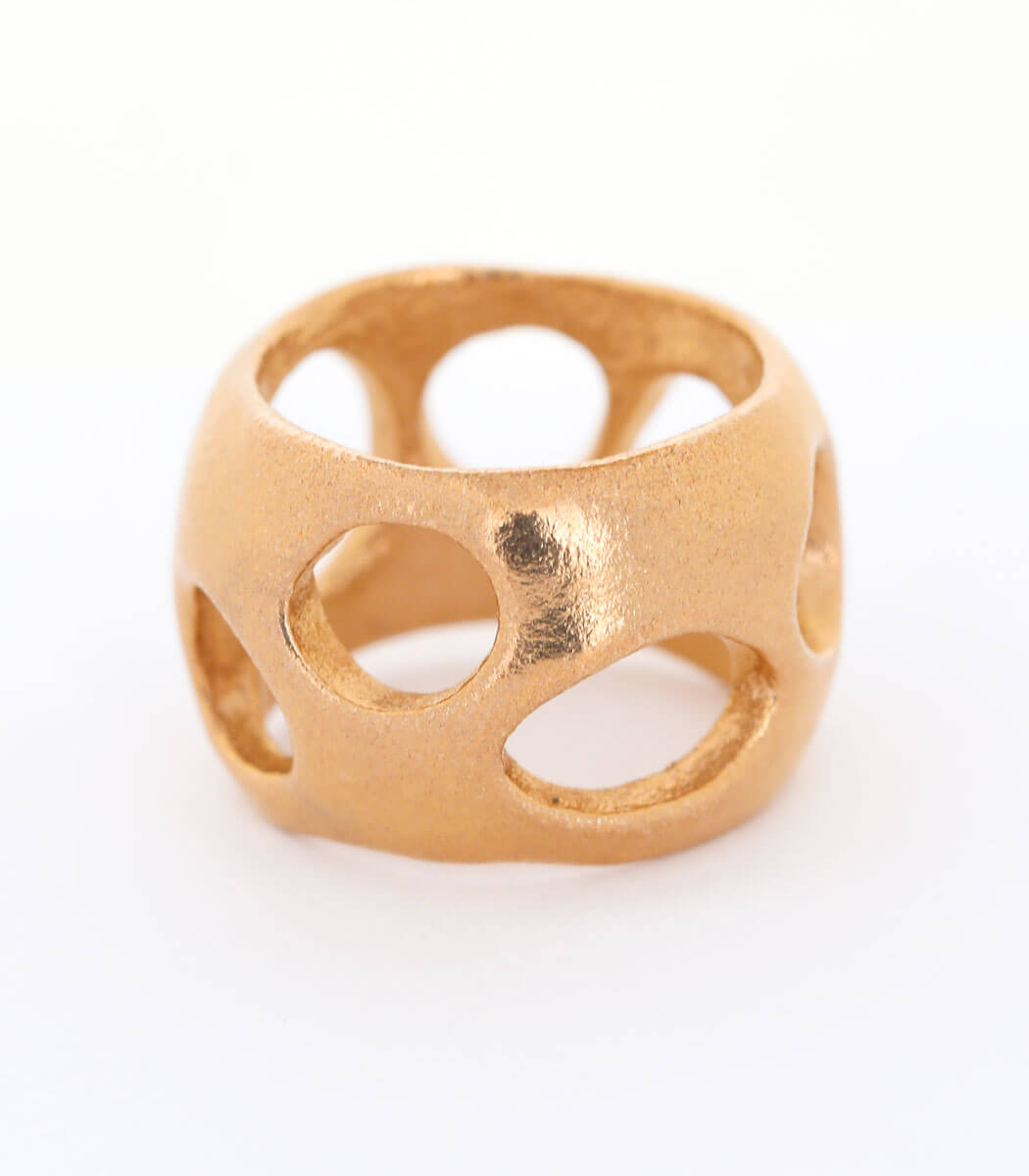 Bronze Ring Lochgestein Gr. 54