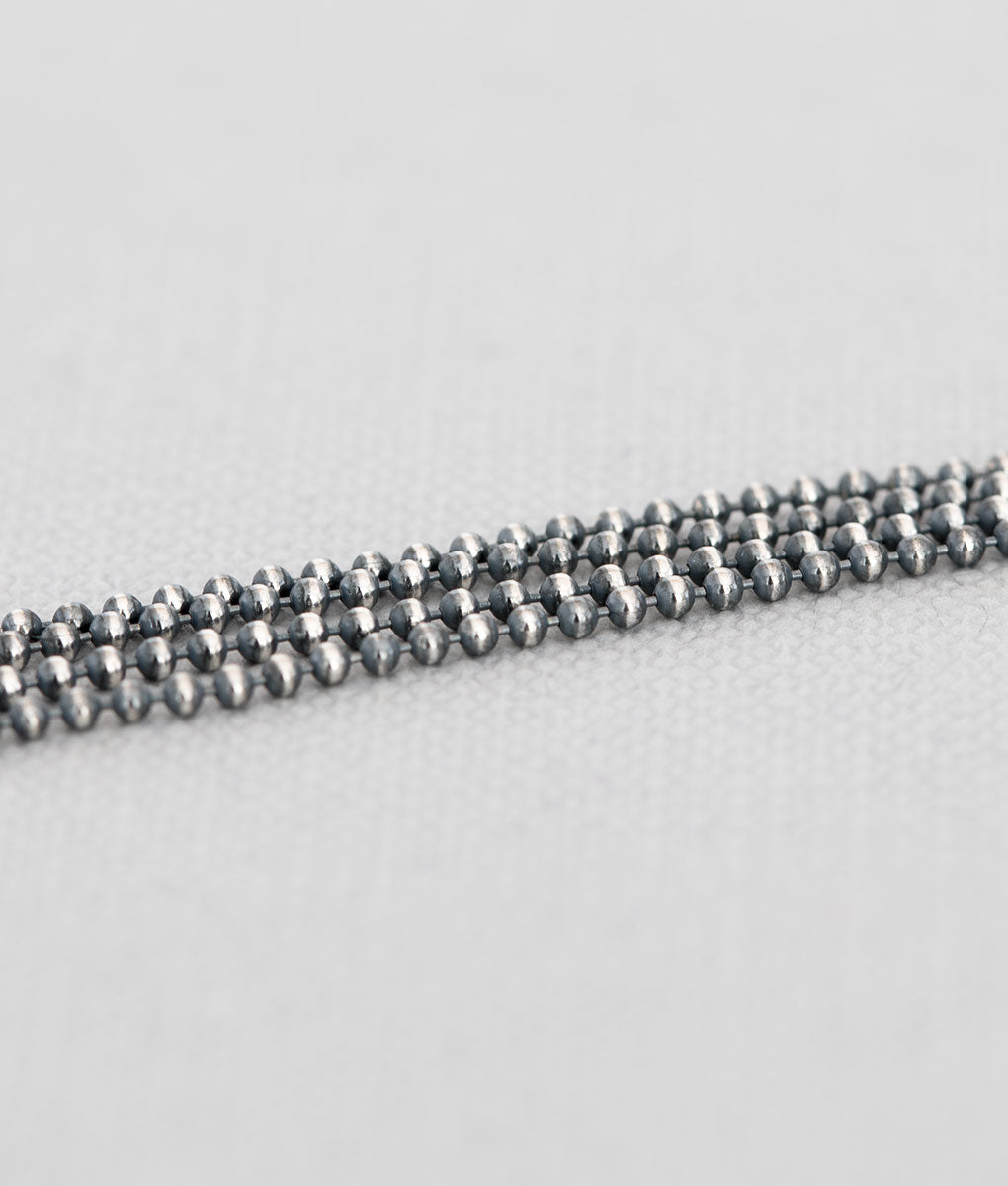 Geschwärzte Silber Kugelkette getragen – Naturschmuck Accessoire als Trägerkette für Anhänger, goodrun