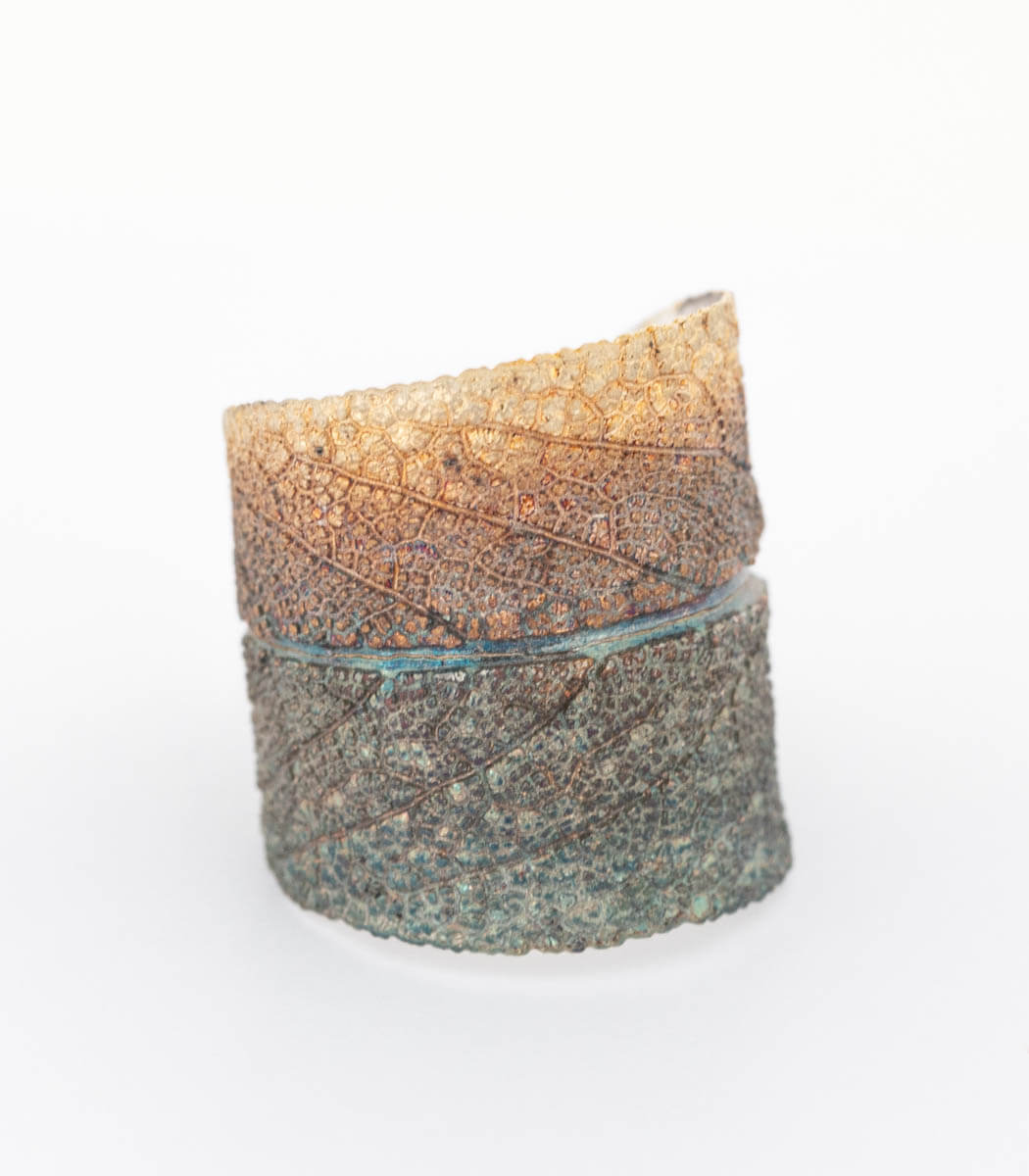 Silber Ring Salbei Gr. 61 – handgefertigter Naturschmuck Ring aus echtem Salbeiblatt, Recyclingsilber – goodrun