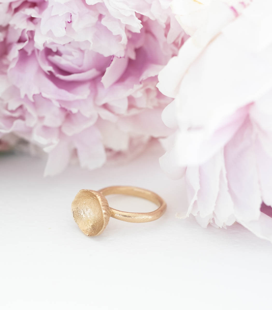Bronze Ring Blüte Gr. 58