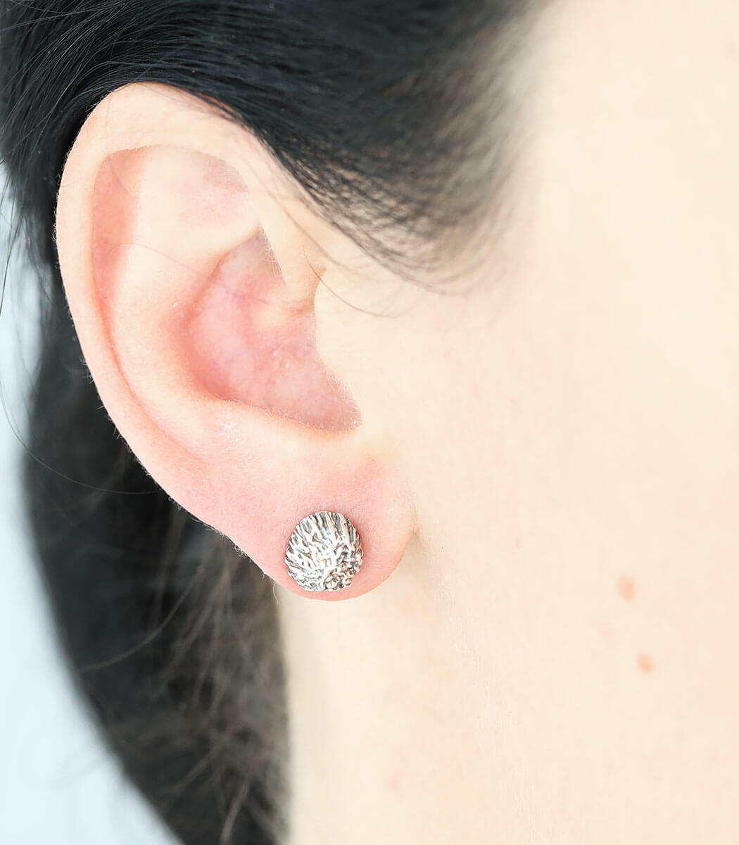 Silber Ohrstecker Steinstruktur