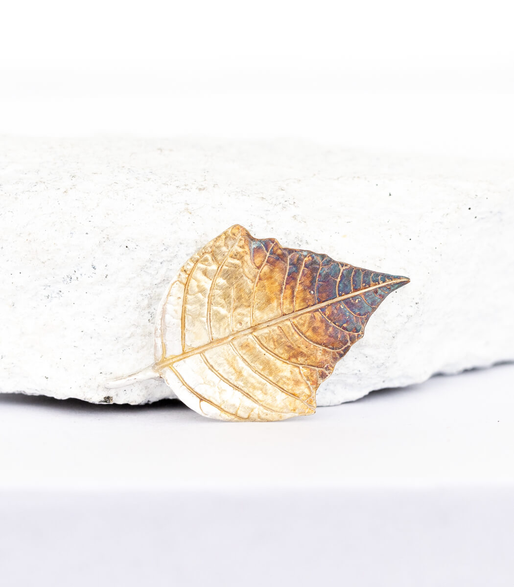 Silber Anhänger Weihnachtsstern – drittes Stück Rückseite, Naturschmuck aus Recyclingsilber