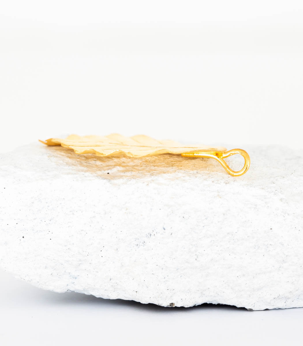 Gold Anhänger Buchenblatt