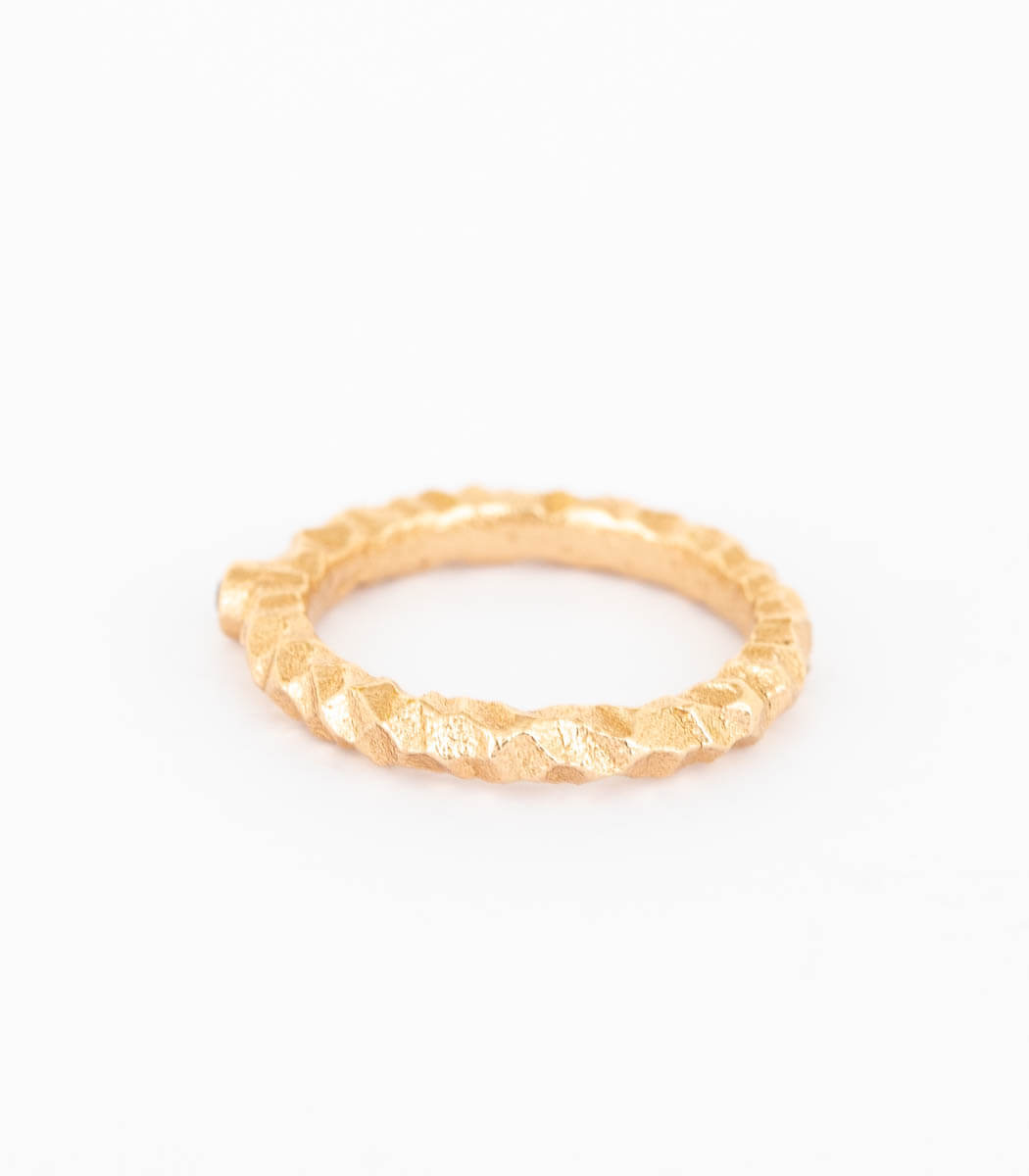 Bronze Ring facettiert Gr. 56