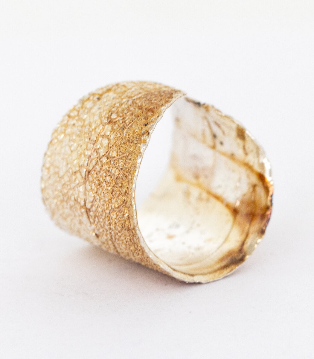 Silber Ring Salbeiblatt Gr. 53 – Innenseite und Ringschiene, handgefertigter Schmuck von goodrun