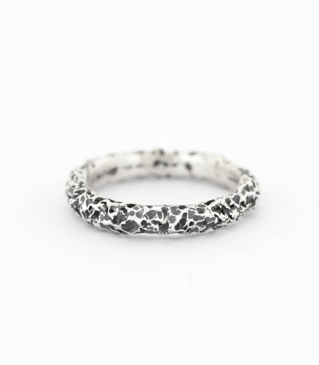 Silber Ring Korallenstruktur schmal Gr. 52