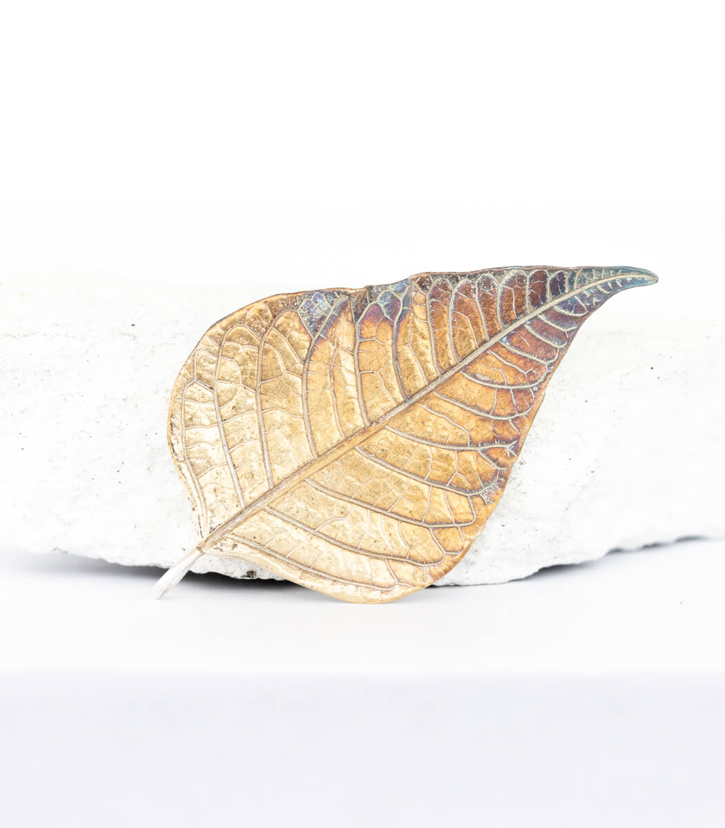 Silber Anhänger Weihnachtsstern – Rückseite und Öse, handgefertigter Naturschmuck aus Recyclingsilber