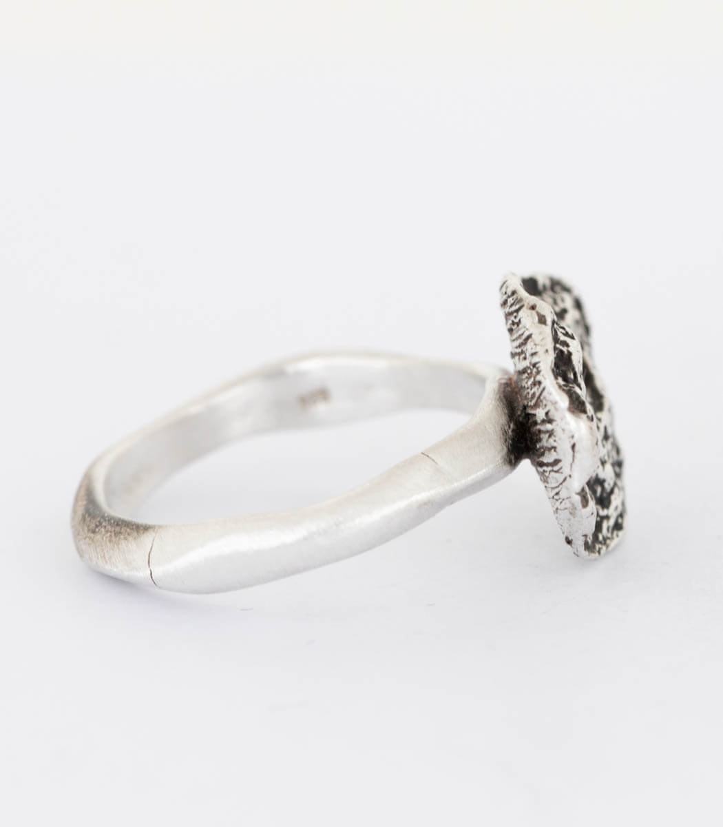 Silber Ring Stein Gr. 57