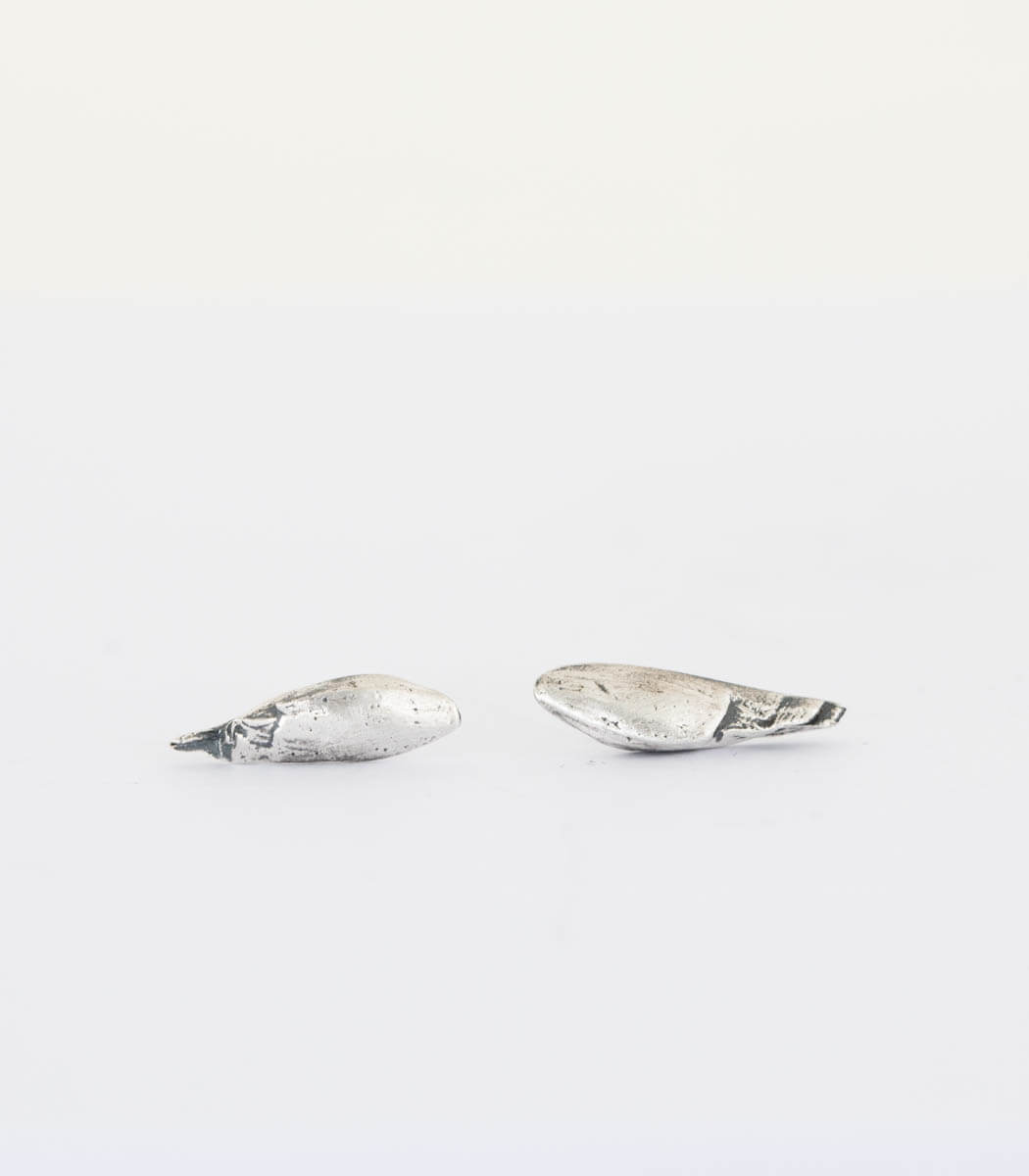 Silber Ohrstecker Getreidekorn